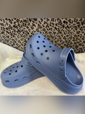 Crocs classic crush platform clog bijou blue men 8 wmn 10 racer strap